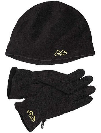 Conjunto de gorro y guantes de forro polar, antifrío