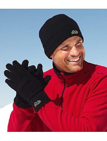 Conjunto de gorro y guantes de forro polar, antifrío