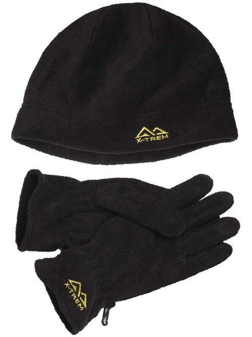 Conjunto de gorro y guantes de forro polar, antifrío - Kiabi Conjunto de gorro y guantes de forro polar, antifrío - Kiabi