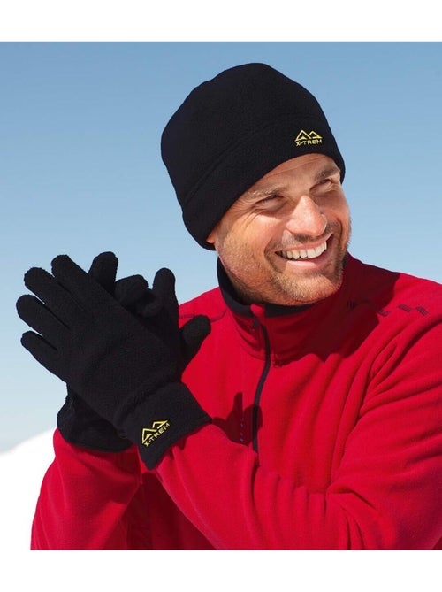 Conjunto de gorro y guantes de forro polar, antifrío - Kiabi Conjunto de gorro y guantes de forro polar, antifrío - Kiabi