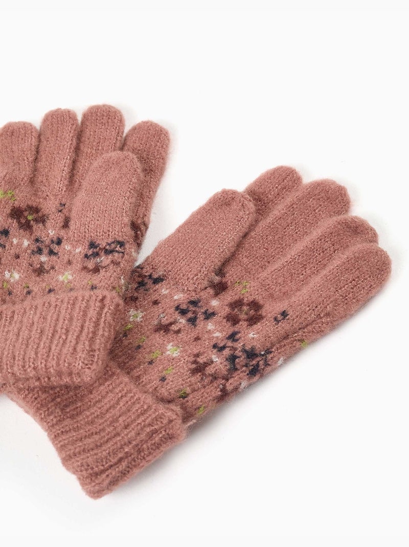 Conjunto de gorro y guantes de punto con jacquard Multicolor - Kiabi