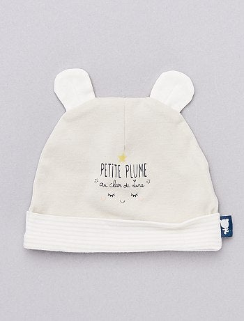 Niño 0-36 meses - Conjunto de gorro y manoplas 'Petit beguin' - Kiabi