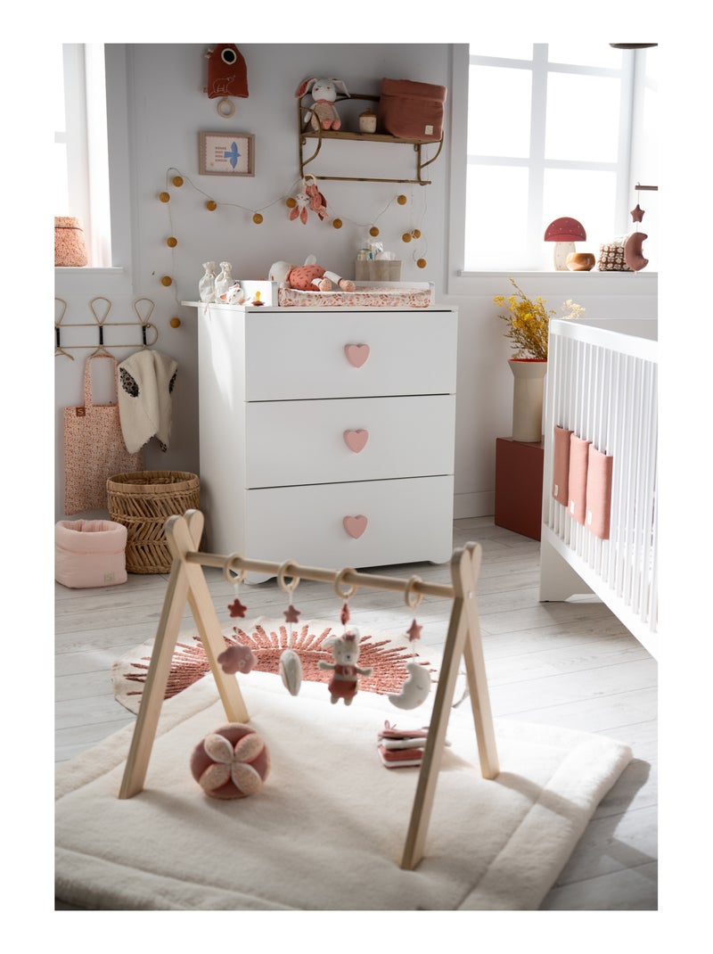 Conjunto de habitación completa para bebé con cuna de 120x60?cm con barrotes y cómoda - BABYPRICE Rosa - Kiabi