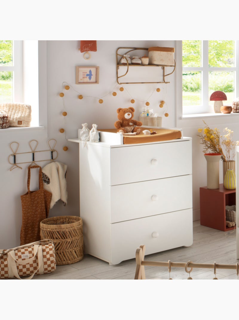 Conjunto de habitación completa para bebé con cuna de 120x60?cm y cómoda con cambiador - BABYPRICE Blanco - Kiabi