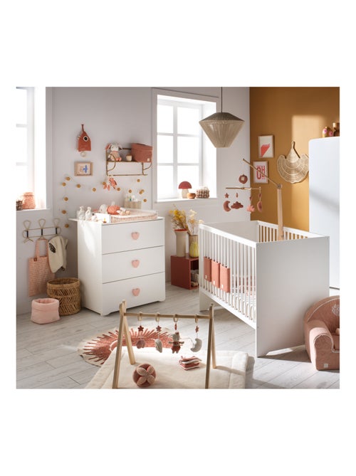 Conjunto de habitación completa para bebé con cuna de 120x60?cm y cómoda con cambiador - BABYPRICE - Kiabi Conjunto de habitación completa para bebé con cuna de 120x60?cm y cómoda con cambiador - BABYPRICE - Kiabi