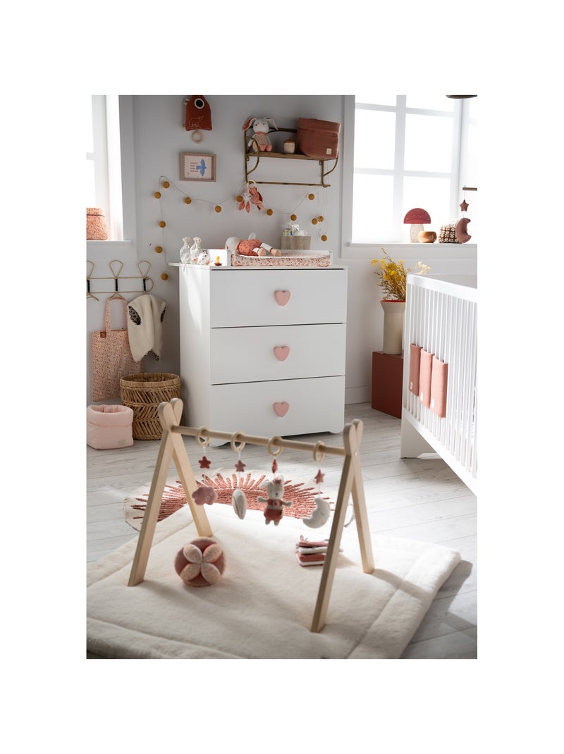 Conjunto de habitación completa para bebé con cuna de 120x60?cm y cómoda con cambiador - BABYPRICE Rosa - Kiabi