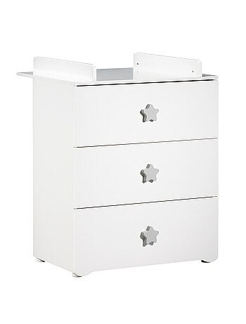 Conjunto de habitación completa para bebé con cuna de 120x60?cm y cómoda con cambiador de 3 cajones.