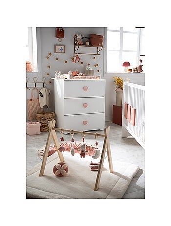 Conjunto de habitación completa para bebé con cuna de 120x60?cm y cómoda con cambiador de 3 cajones.
