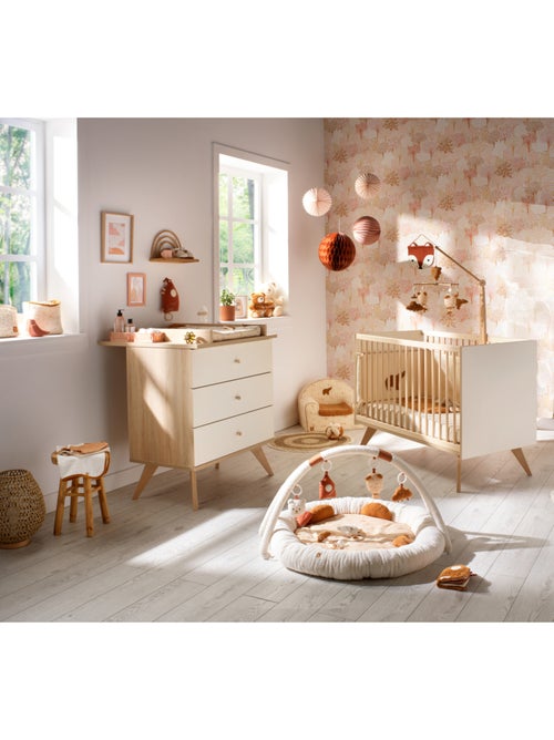 Conjunto de habitación para bebé Camille: cuna 120x60 + cómoda con cambiador – - SAUTHON - Kiabi Conjunto de habitación para bebé Camille: cuna 120x60 + cómoda con cambiador – - SAUTHON - Kiabi