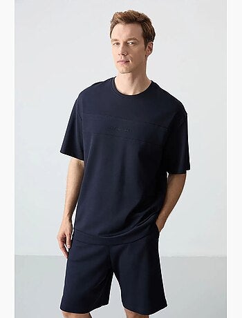 Conjunto de hombre de camiseta oversize y shorts de mezcla de algodón tommy