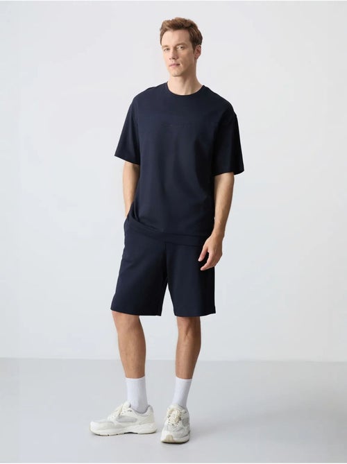 Conjunto de hombre de camiseta oversize y shorts de mezcla de algodón tommy - Kiabi