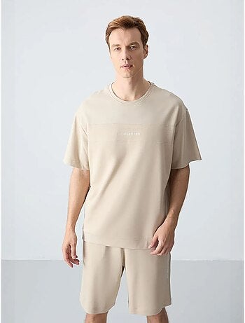 Conjunto de hombre de camiseta oversize y shorts de mezcla de algodón tommy