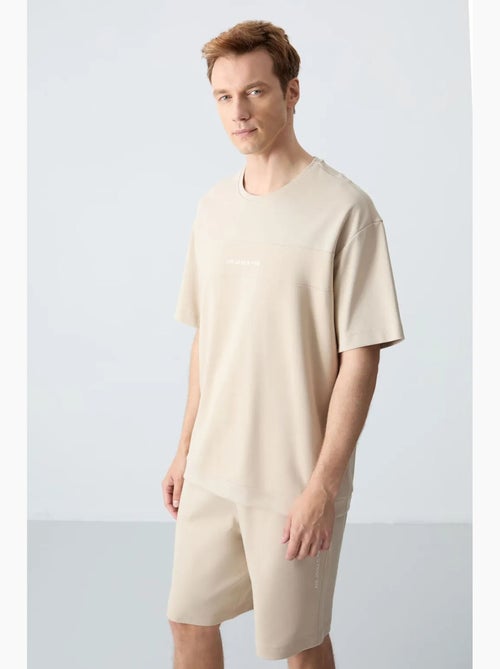 Conjunto de hombre de camiseta oversize y shorts de mezcla de algodón tommy - Kiabi