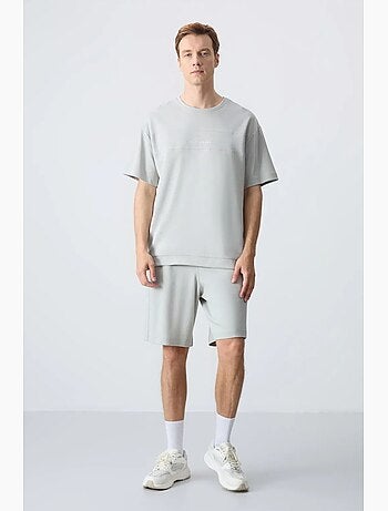 Conjunto de hombre de camiseta oversize y shorts de mezcla de algodón tommy