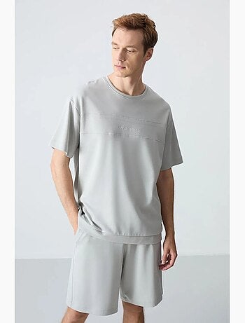 Conjunto de hombre de camiseta oversize y shorts de mezcla de algodón tommy