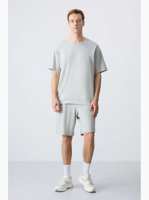 Conjunto de hombre de camiseta oversize y shorts de mezcla de algodón tommy - Kiabi