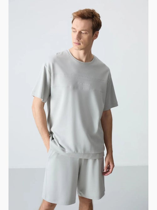 Conjunto de hombre de camiseta oversize y shorts de mezcla de algodón tommy - Kiabi