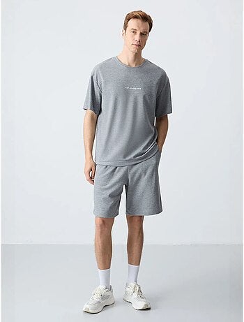 Conjunto de hombre de camiseta oversize y shorts de mezcla de algodón tommy