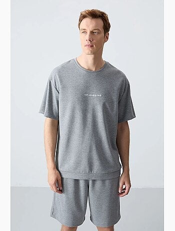 Conjunto de hombre de camiseta oversize y shorts de mezcla de algodón tommy