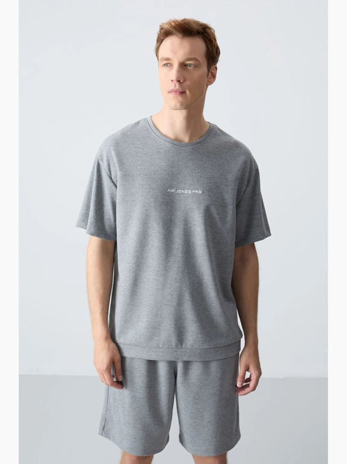 Conjunto de hombre de camiseta oversize y shorts de mezcla de algodón tommy - Kiabi