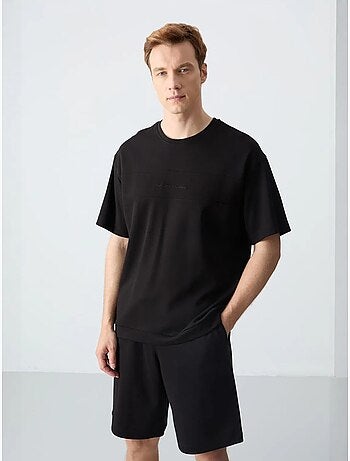 Conjunto de hombre de camiseta oversize y shorts de mezcla de algodón tommy