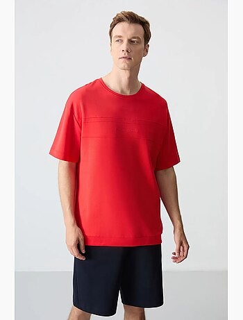 Conjunto de hombre de camiseta oversize y shorts de mezcla de algodón tommy