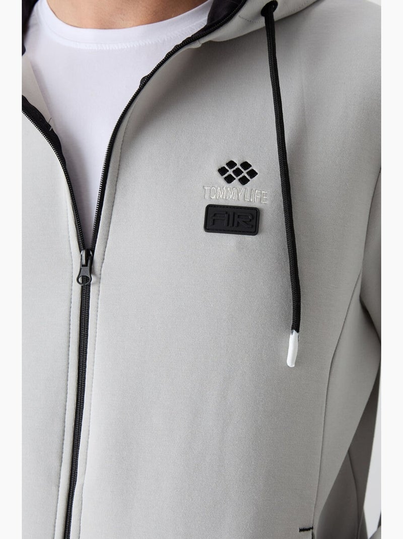 Conjunto de hombre de sudadera con capucha y pantalón tommy Gris claro - Kiabi