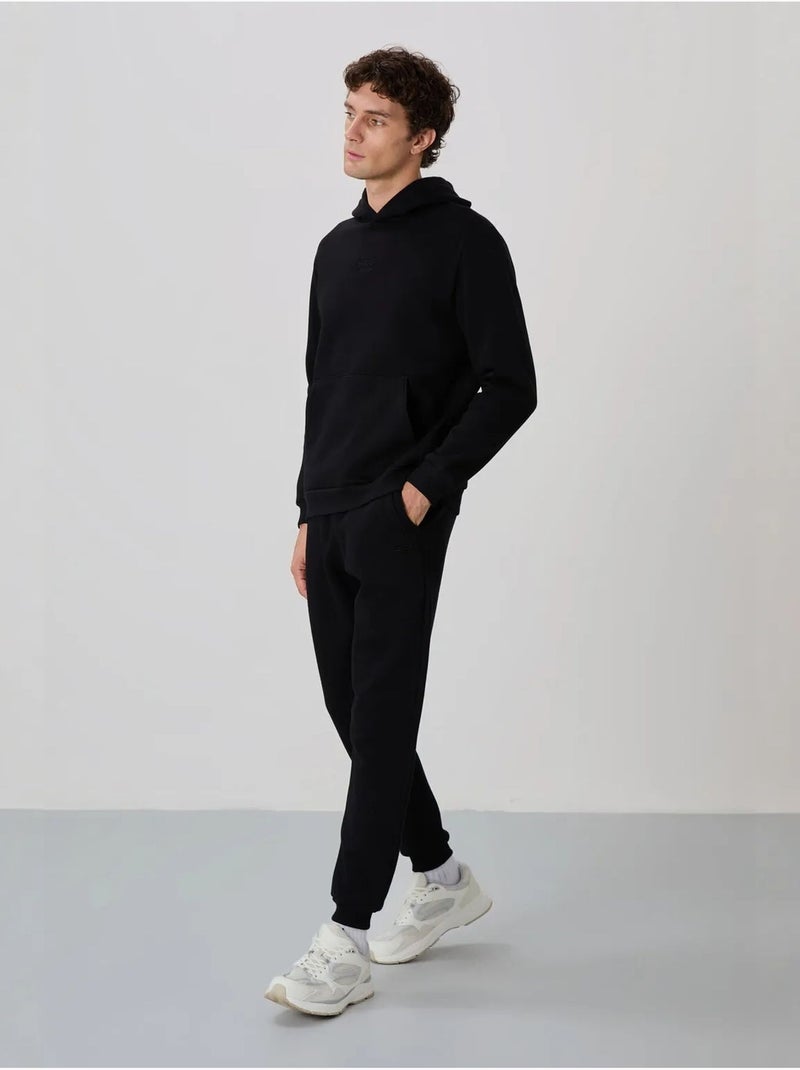 Conjunto de hombre de sudadera con capucha y pantalón tommy Negro - Kiabi