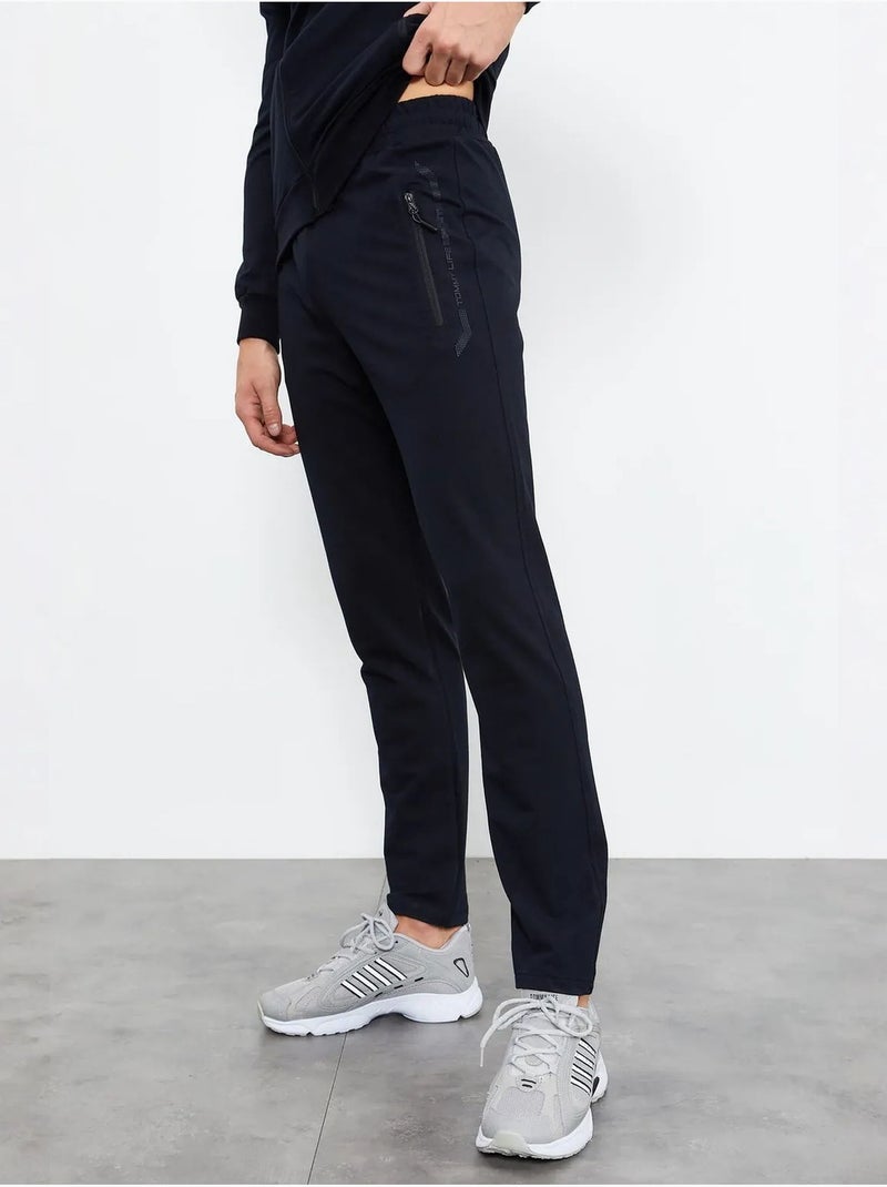 Conjunto de hombre de sudadera con cremallera frontal y pantalón tommy Azul marino - Kiabi