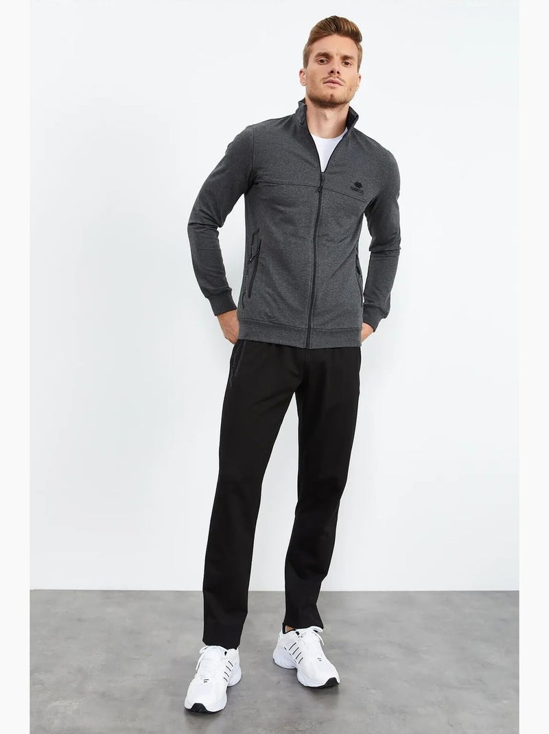 Conjunto de hombre de sudadera con cremallera frontal y pantalón tommy Gris negro - Kiabi