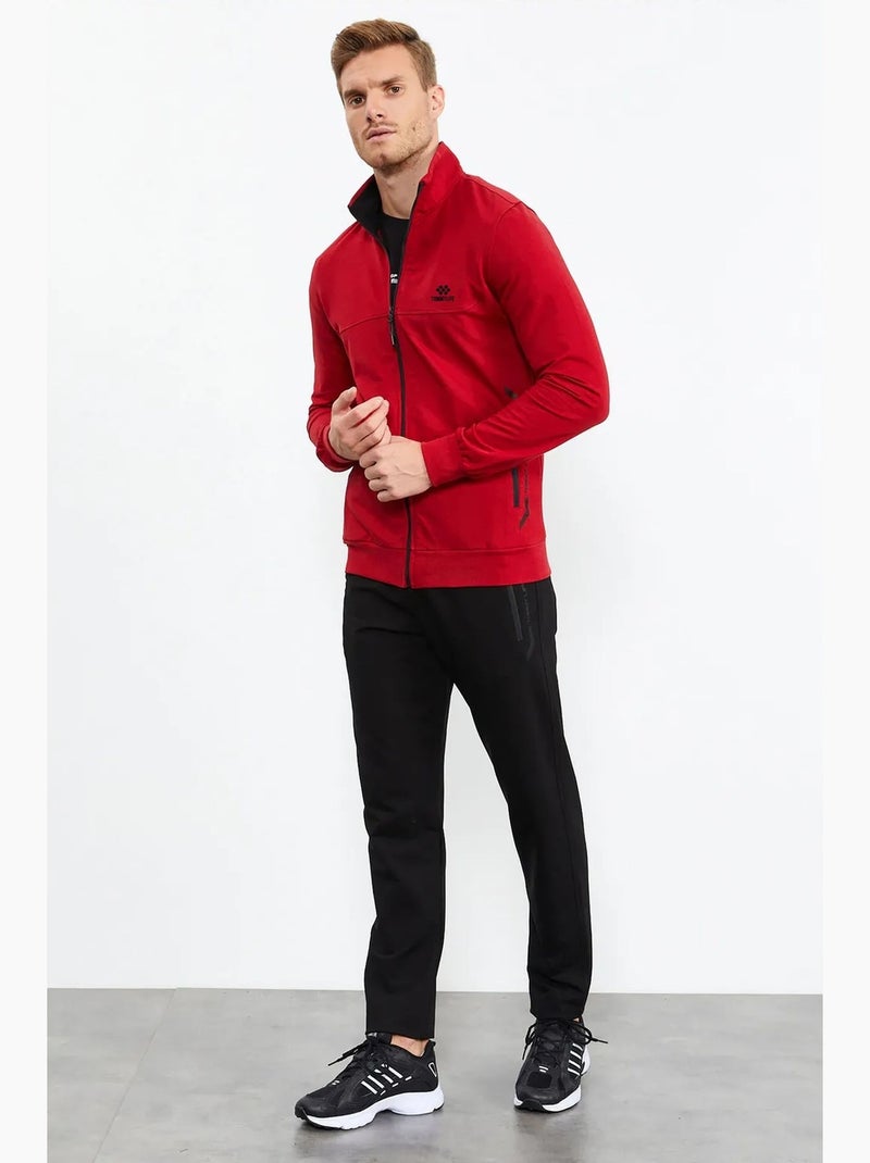 Conjunto de hombre de sudadera con cremallera frontal y pantalón tommy Rojo - Kiabi