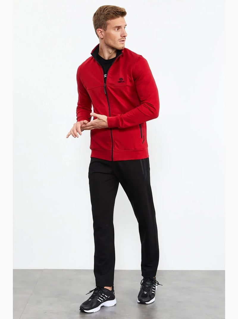 Conjunto de hombre de sudadera con cremallera frontal y pantalón tommy Rojo - Kiabi