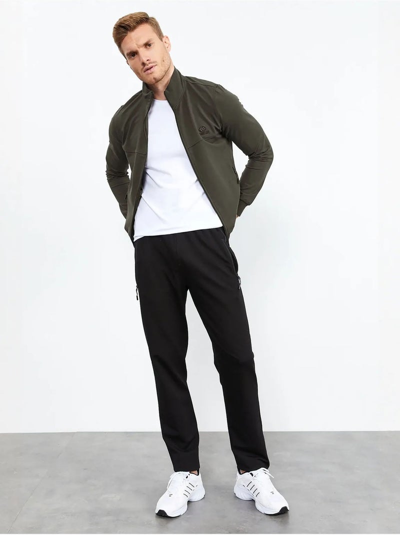 Conjunto de hombre de sudadera con cremallera frontal y pantalón tommy Verde caqui - Kiabi