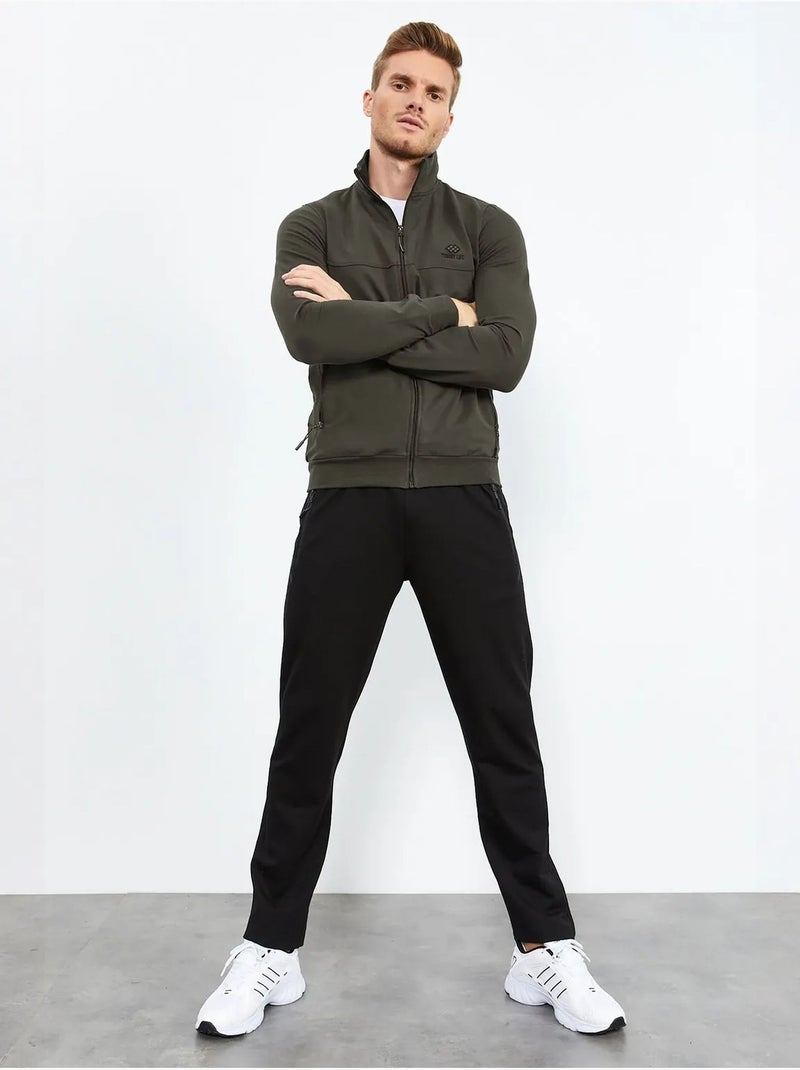 Conjunto de hombre de sudadera con cremallera frontal y pantalón tommy Verde caqui - Kiabi