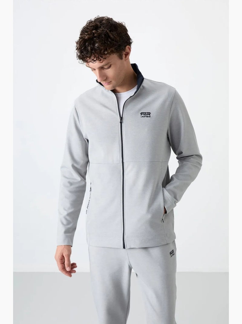 Conjunto de hombre de sudadera con cuello con cremallera y pantalón tommy Gris claro - Kiabi