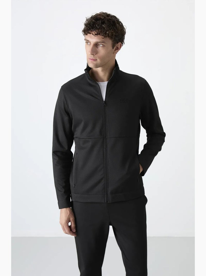 Conjunto de hombre de sudadera con cuello con cremallera y pantalón tommy Negro - Kiabi
