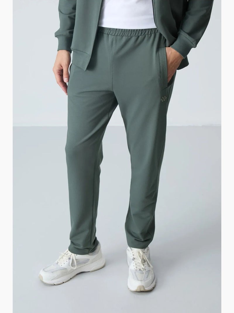 Conjunto de hombre de sudadera con cuello con cremallera y pantalón tommy Verde - Kiabi