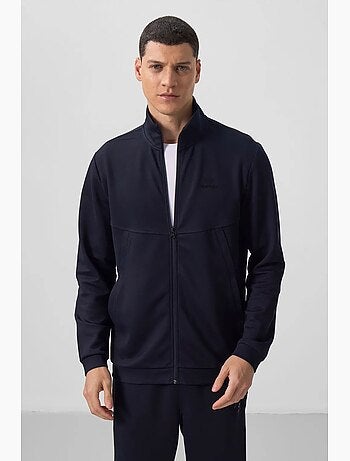 Conjunto de hombre de sudadera de manga larga con cremallera y pantalón tommy