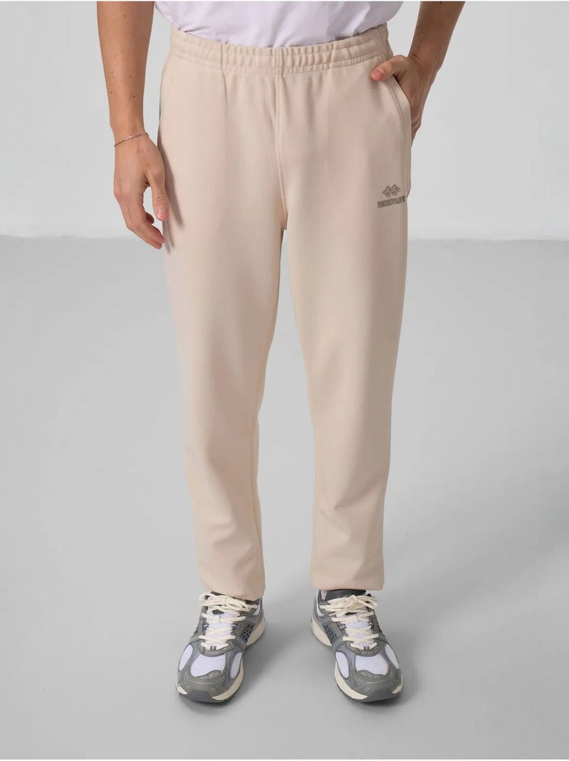 Conjunto de hombre de sudadera de manga larga con cremallera y pantalón tommy Beige arcilla - Kiabi