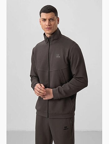 Conjunto de hombre de sudadera de manga larga con cremallera y pantalón tommy