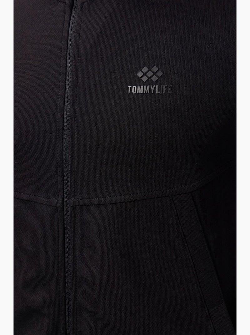 Conjunto de hombre de sudadera de manga larga con cremallera y pantalón tommy Negro - Kiabi