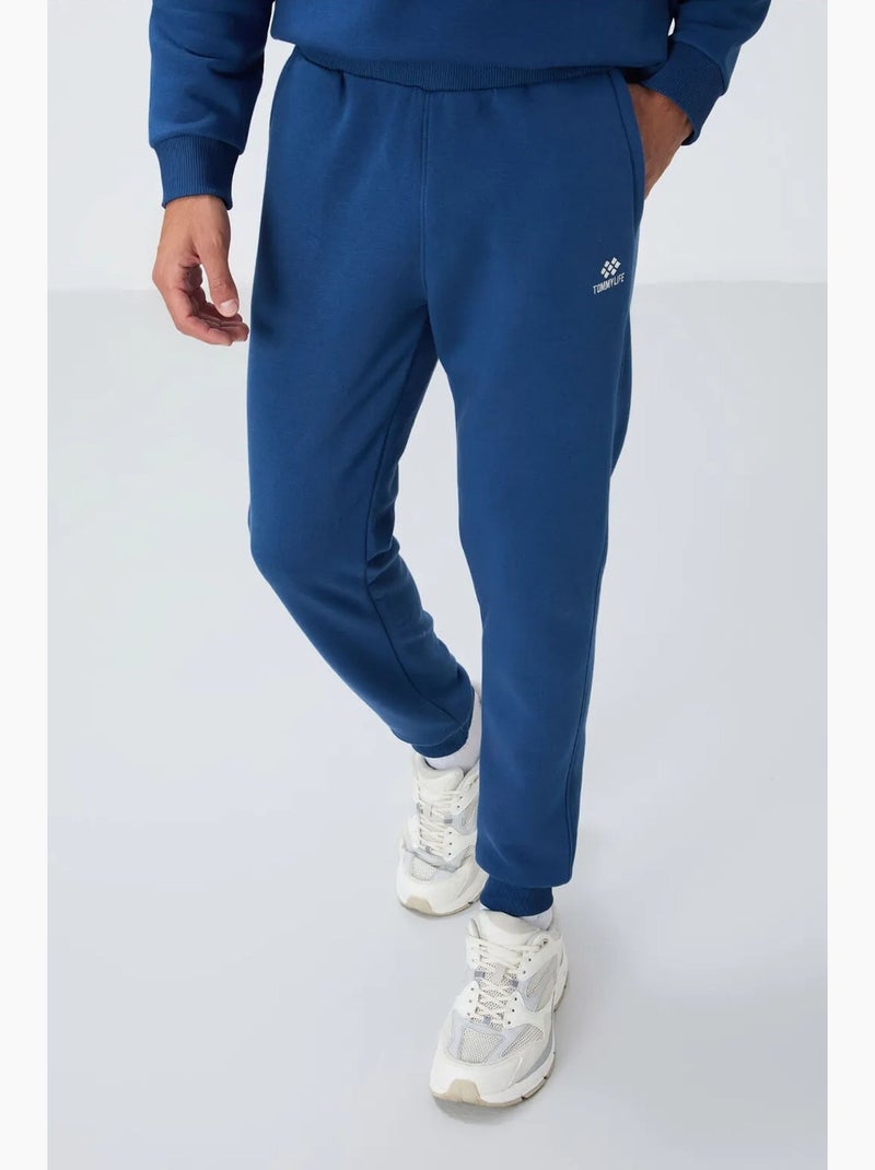 Conjunto de hombre de sudadera y pantalón de felpa de algodón y poliéster tommy Azul - Kiabi