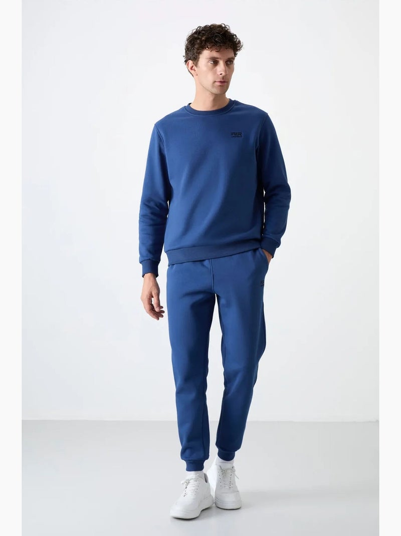 Conjunto de hombre de sudadera y pantalón de felpa de algodón y poliéster tommy Azul - Kiabi
