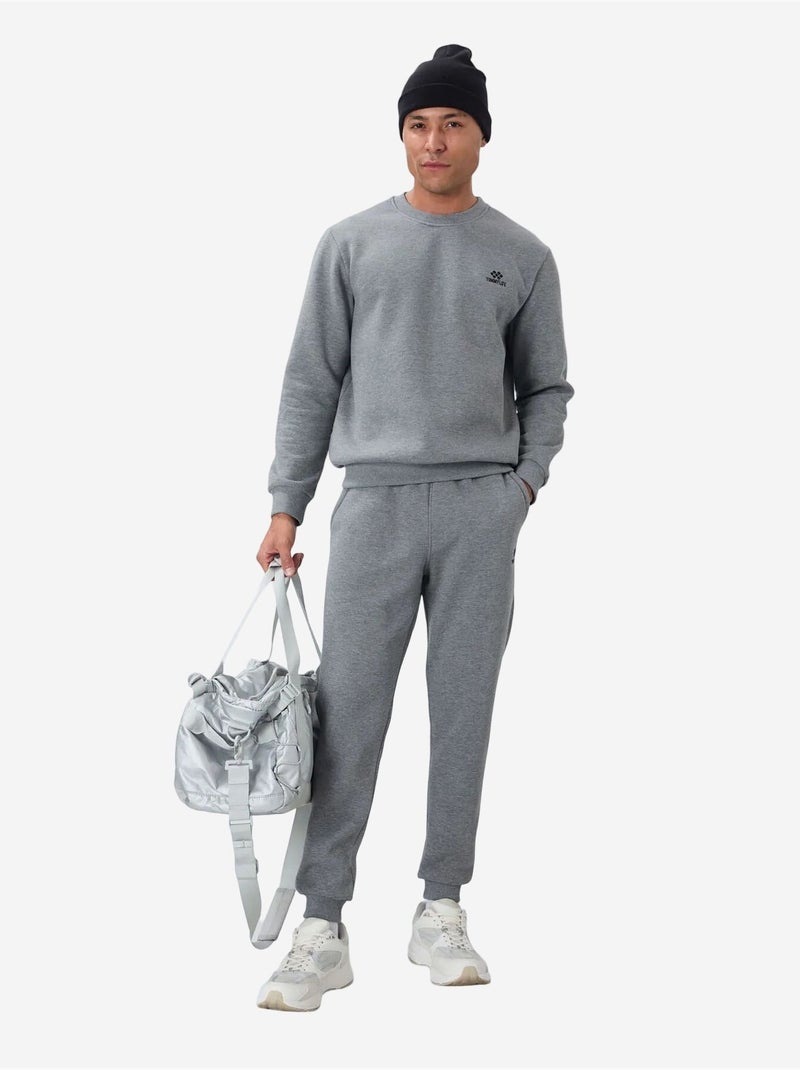 Conjunto de hombre de sudadera y pantalón de felpa de algodón y poliéster tommy Gris - Kiabi