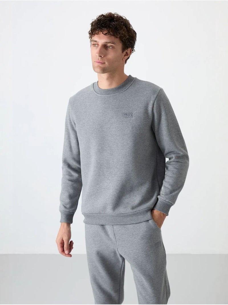 Conjunto de hombre de sudadera y pantalón de felpa de algodón y poliéster tommy Gris - Kiabi