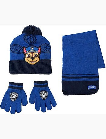 Conjunto de invierno niño Patrulla Canina Gorro guantes y bufanda