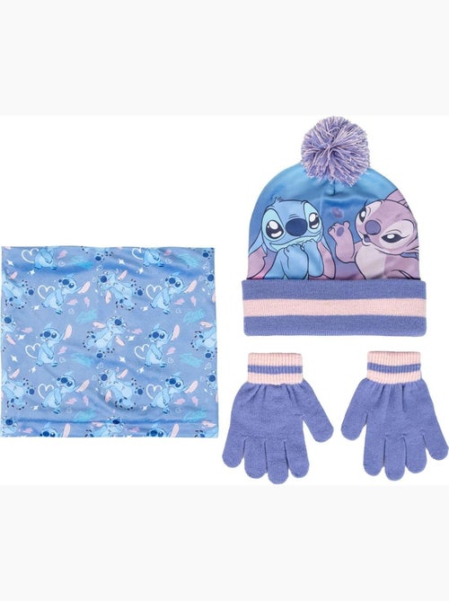 Conjunto de invierno Stitch 3 piezas gorro snood y guantes - Talla única - Kiabi