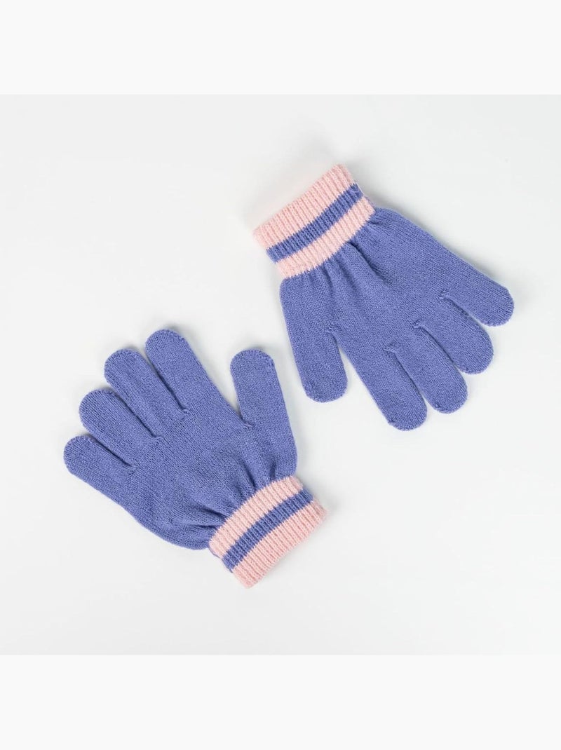 Conjunto de invierno Stitch 3 piezas gorro snood y guantes - Talla única Malva - Kiabi