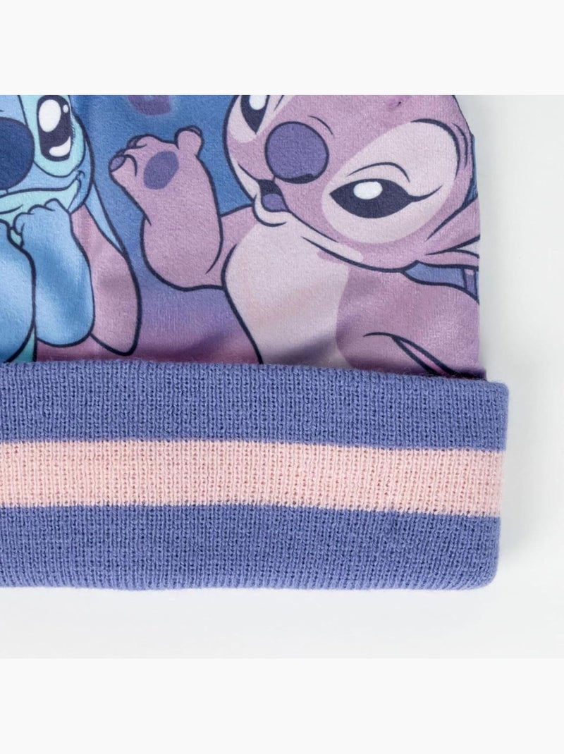 Conjunto de invierno Stitch 3 piezas gorro snood y guantes - Talla única Malva - Kiabi