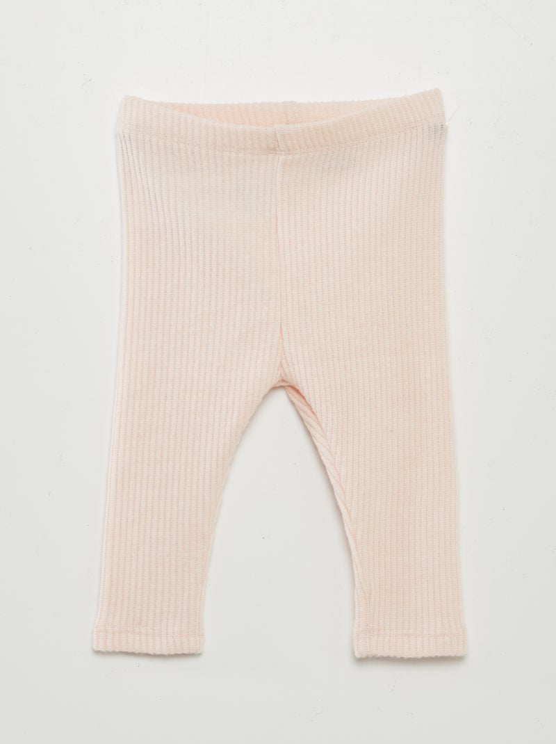 Conjunto de jersey ancho con volante + legging - 2 piezas ROSA - Kiabi